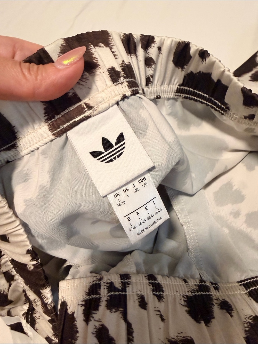 adidas Cow-Print wide leg Track Pants - Picture 9 of 10